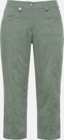 Ulla Popken Regular Pants in Green: front