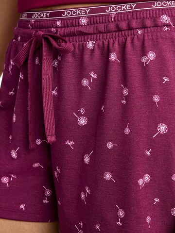 JOCKEY Loose fit Pants 'Soft Touch Luxe Short' in Red