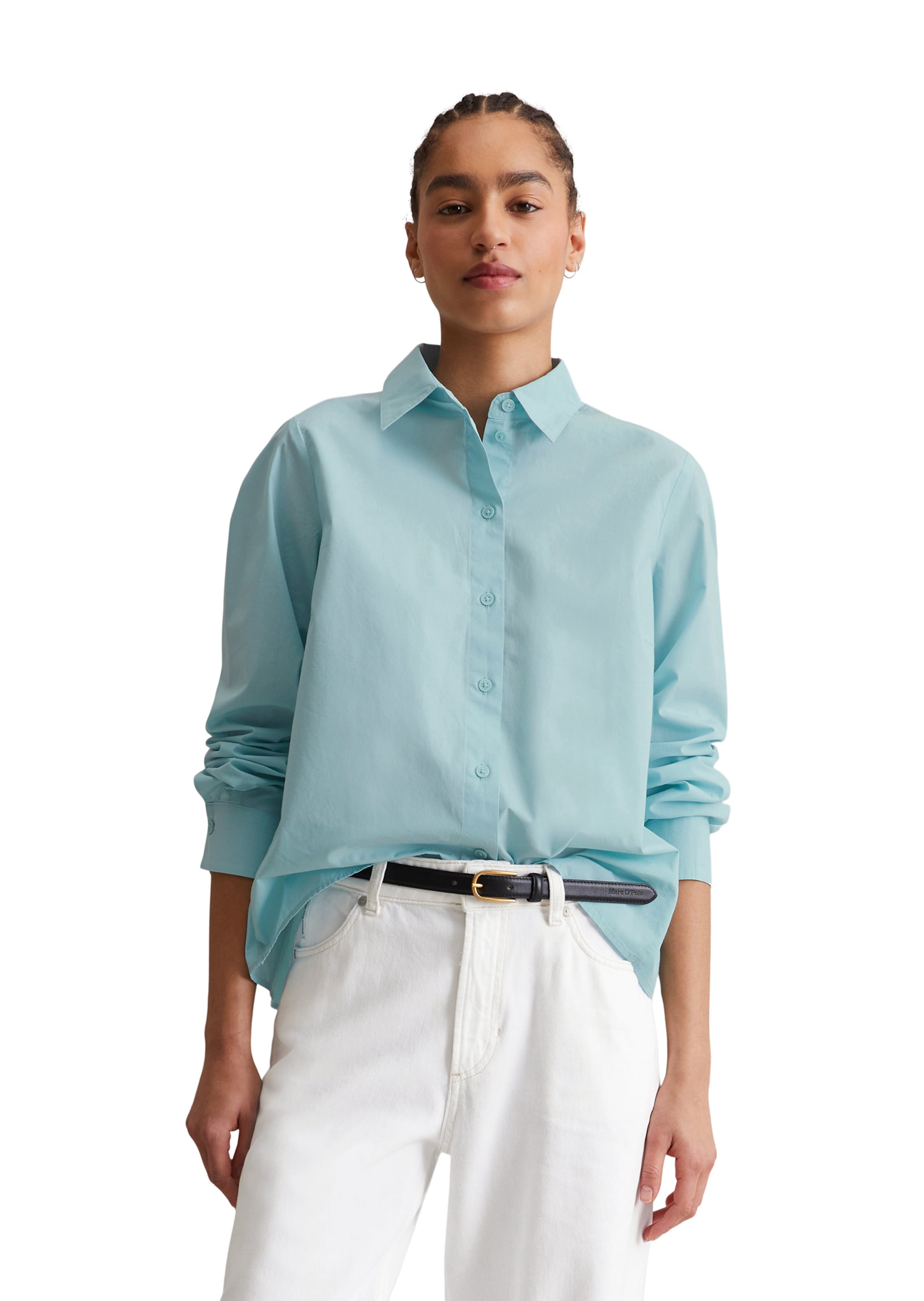 Marc O'Polo DENIM Bluse in Blau: Vorderseite