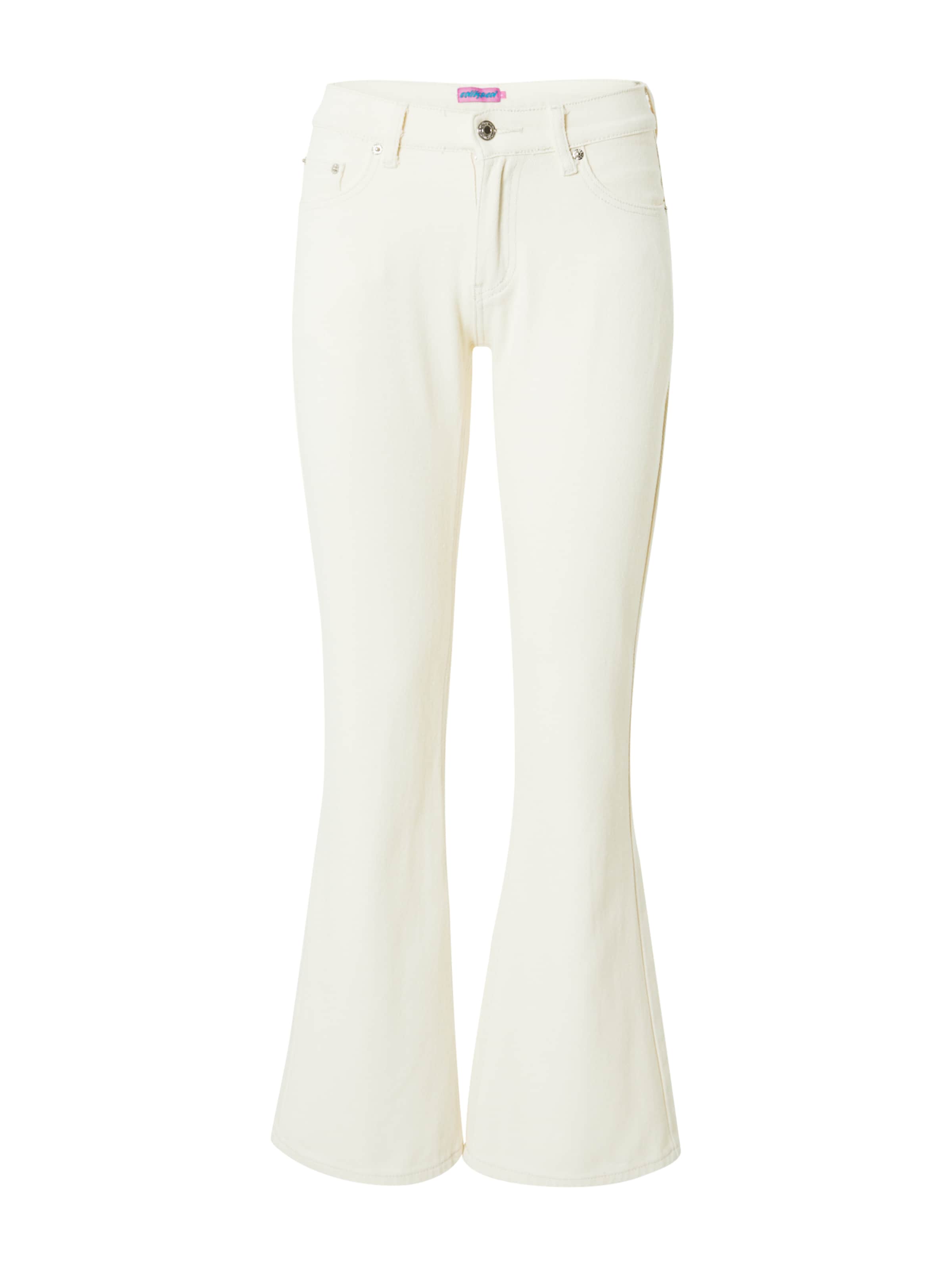 Edikted Flared Jeans i beige: forside