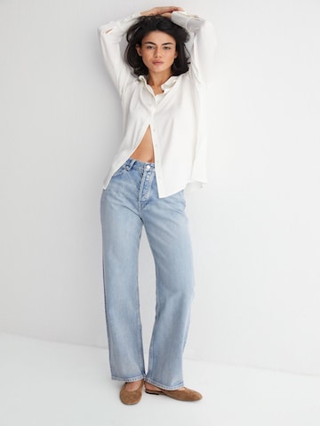SILK & CASHMERE Shirt in Wit