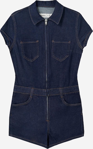 BershkaKombinezon - plava boja: prednji dio