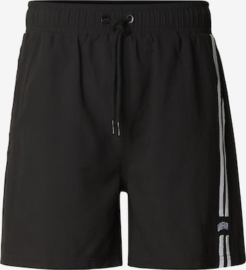Unfair Athletics Loosefit Shorts 'Woodland' in Schwarz: Vorderseite