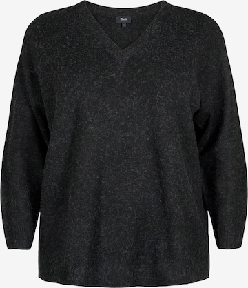 Zizzi Sweater 'CASUNNY' in Grey: front