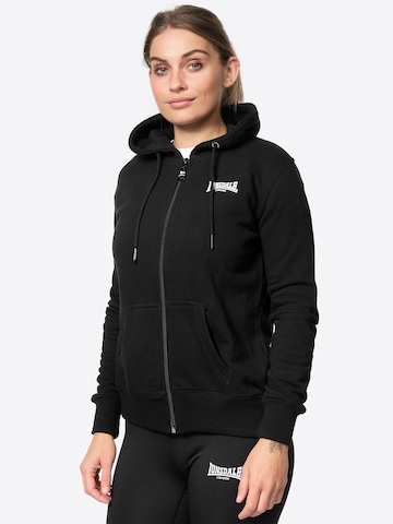 LONSDALE Sweatvest 'CALDER VALE' in Zwart: voorkant