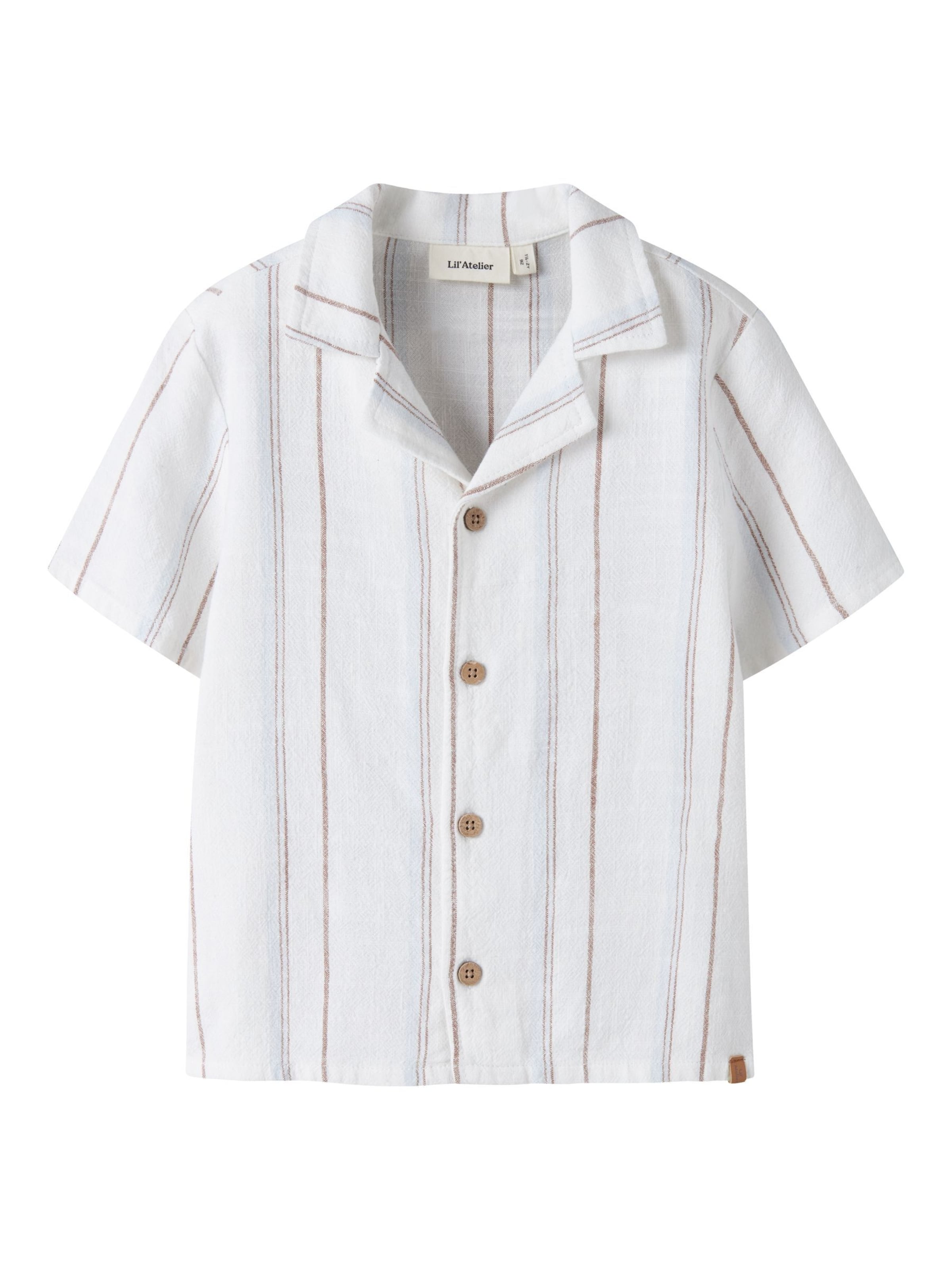 Lil'Atelier - Ajuste confortable Camisa en blanco: frente