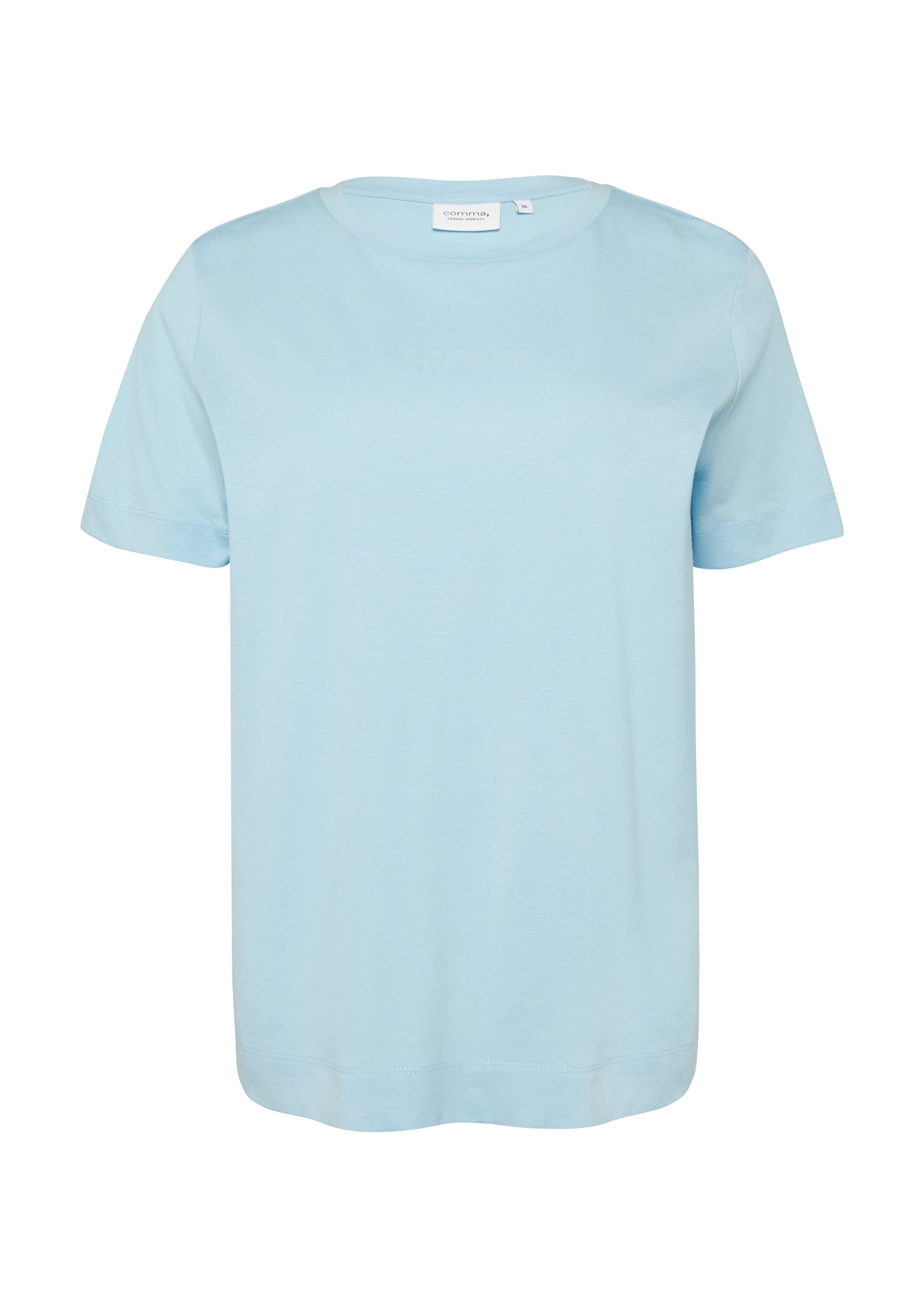 comma casual identity Shirt in Blauw: voorkant