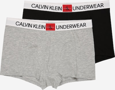 Calvin Klein Underwear Boxershorts in graumeliert / dunkelrot / schwarz / weiß, Produktansicht