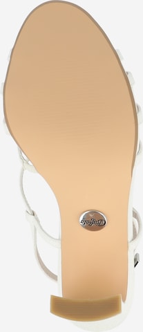 Sandale cu baretă 'JEAN VAMP' de la BUFFALO pe alb
