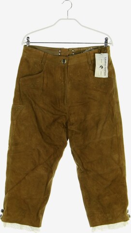 Leather-Fashion Pants in L in Beige: front