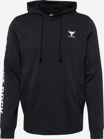 UNDER ARMOUR Sportsweatshirt in Zwart: voorkant