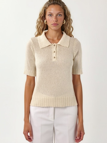 Hiccup Pullover in Beige: Vorderseite