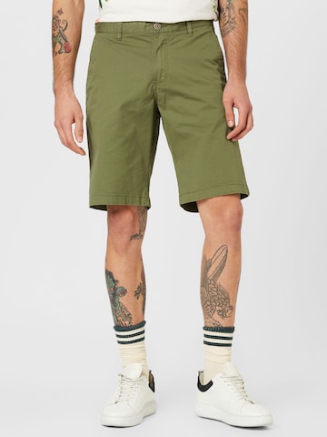 FYNCH-HATTON Regular Chino in Groen: voorkant