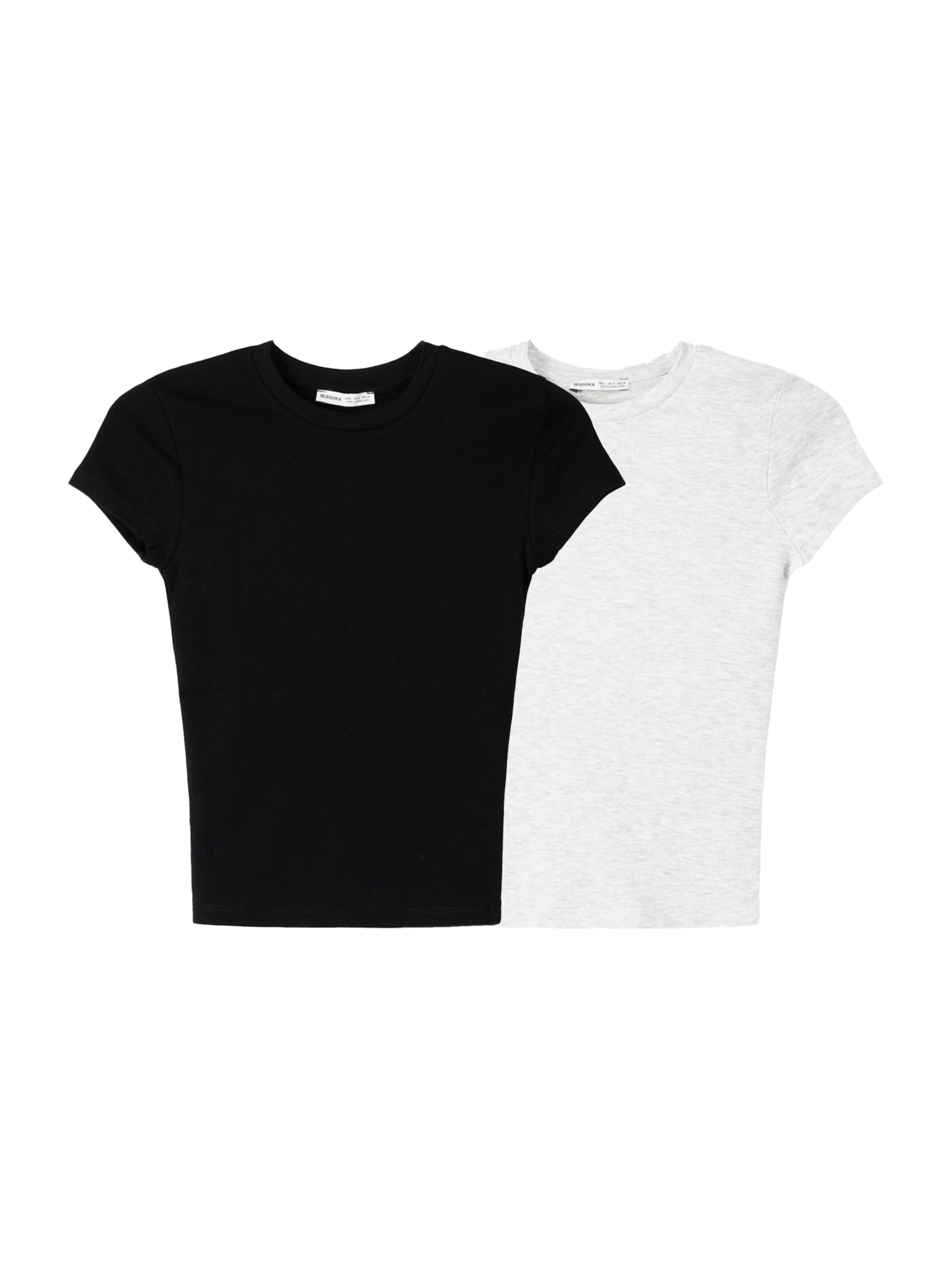 Bershka Tričko - světle šedá / černá, Produkt