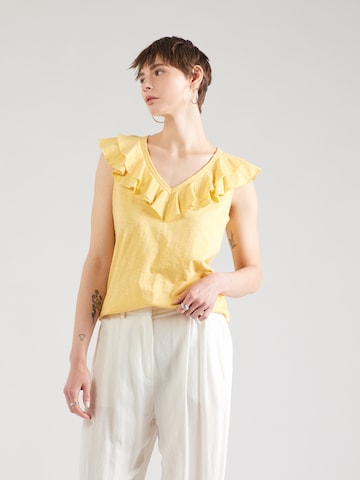 Lauren Ralph Lauren T-shirt 'TAMILLE' i gul: framsida