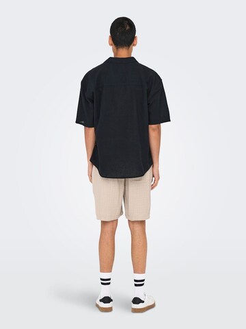 Only & Sons Comfort Fit Skjorta 'ONSCaiden' i svart