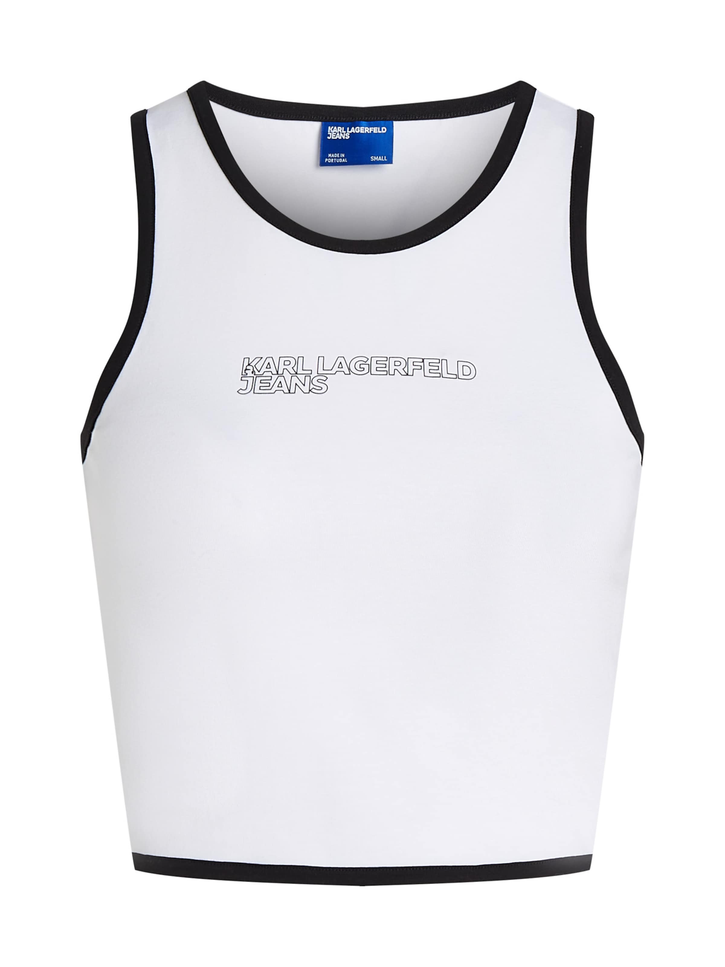 KARL LAGERFELD JEANS Τοπ σε λευκό: μπροστά