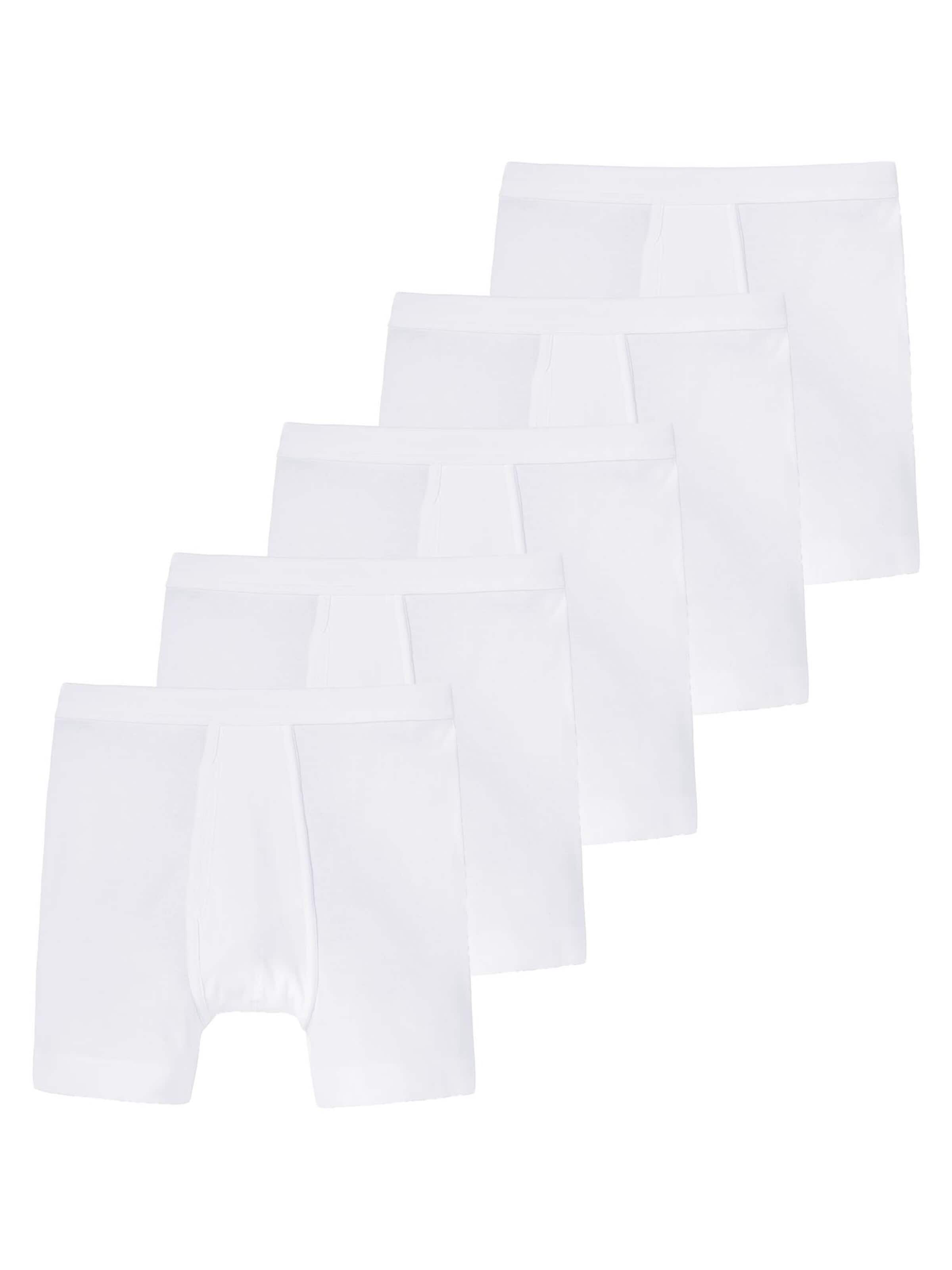 SCHIESSER Boxershorts 'Essentials Feinripp' in M in de kleur Wit, Productweergave