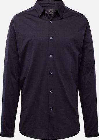 ARMANI EXCHANGE - Ajuste regular Camisa en azul: frente