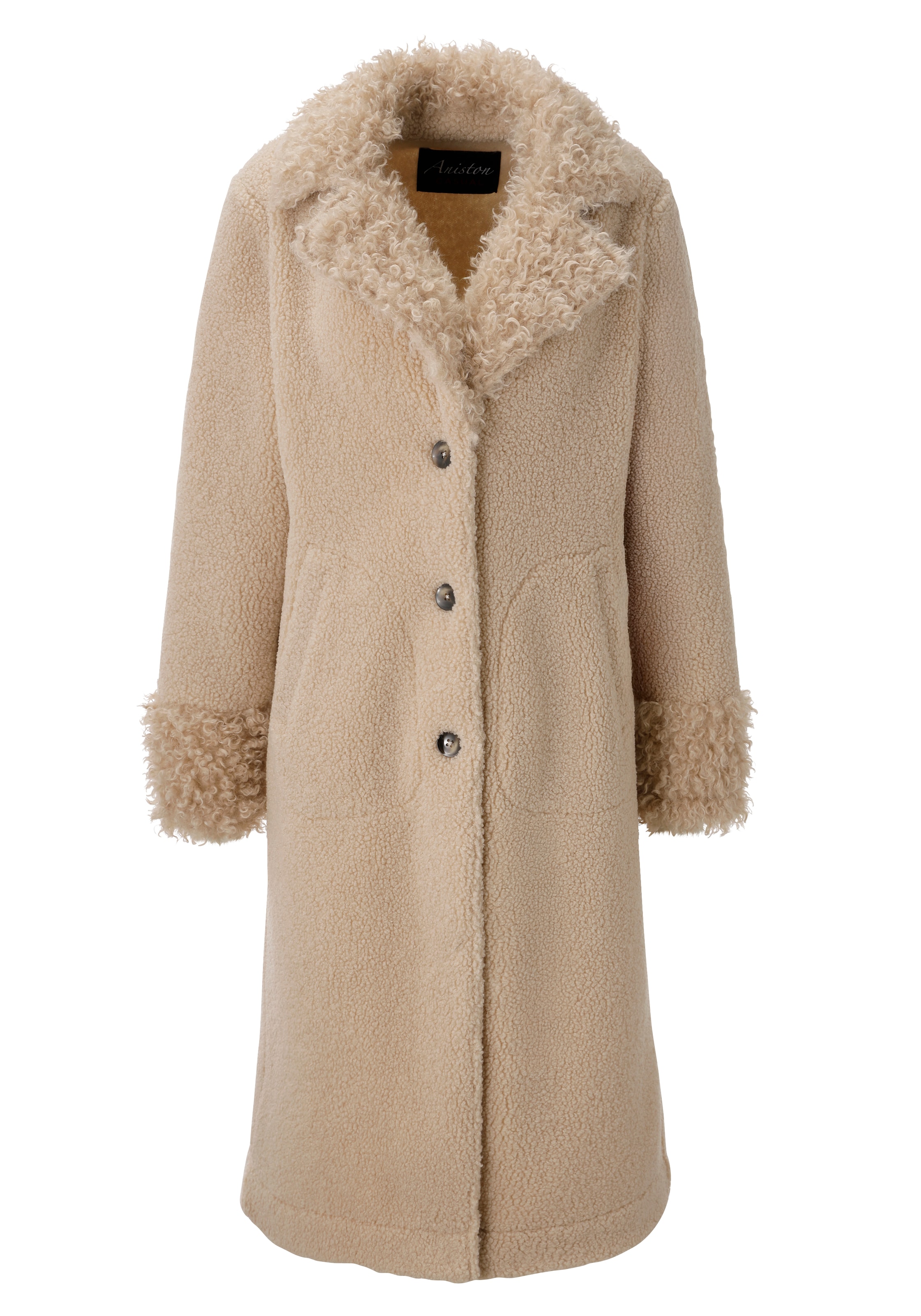Aniston CASUAL Winter Coat in Beige: front