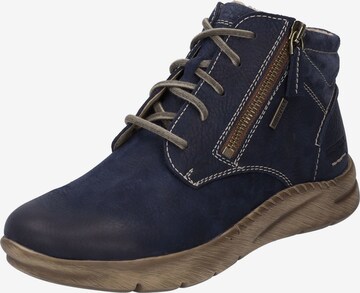 JOSEF SEIBEL Lace-Up Ankle Boots 'Conny' in Blue: front