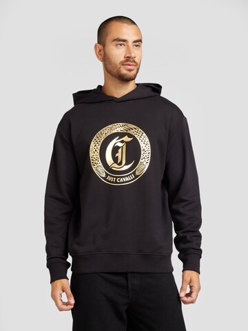 Just Cavalli Sweatshirt in Schwarz: Vorderseite