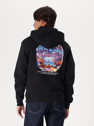 Felpa 'Candy' di ALPHA INDUSTRIES in nero: frontale