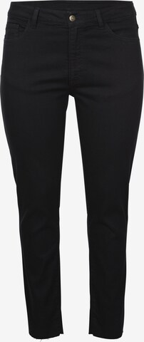 Rock Your Curves by Angelina K. Skinny Jeans in Black: front