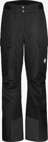 MAMMUT Outdoor Pants 'Fall Line' in Black: front