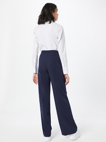 modström Wide leg Trousers with creases 'Nelli' in Blue