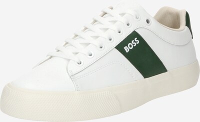 BOSS Sneaker low 'Aiden Tenn' i mørkegrøn / white denim, Produktvisning