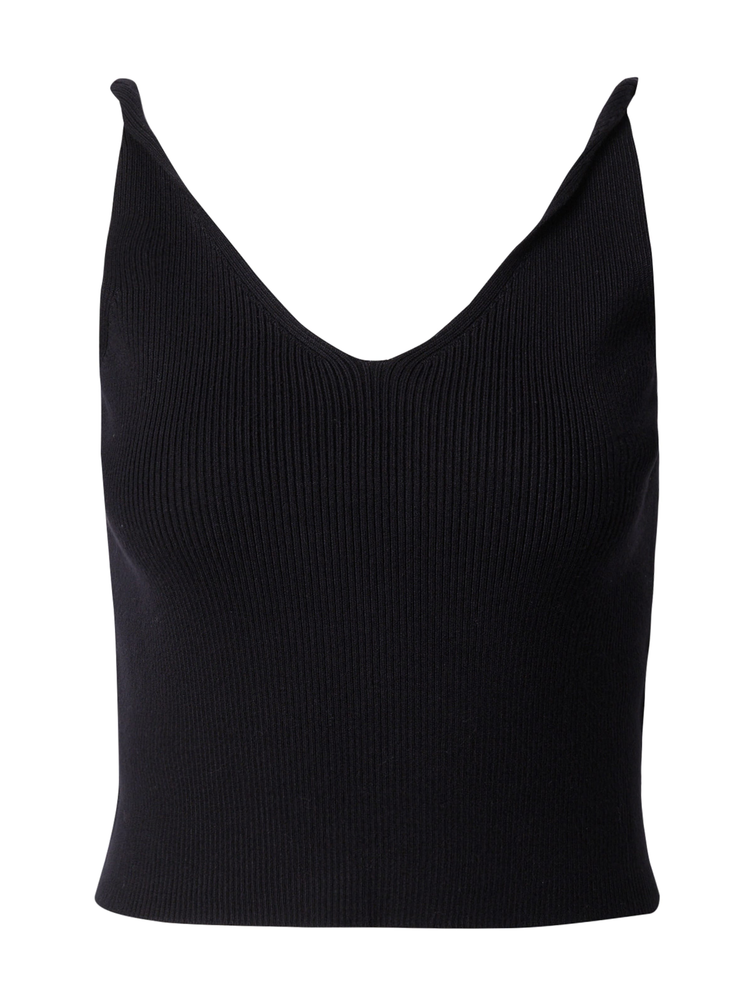 ABOUT YOU x Toni Garrn Gebreide top &#x27;Alexis&#x27; in de kleur Zwart, Productweergave