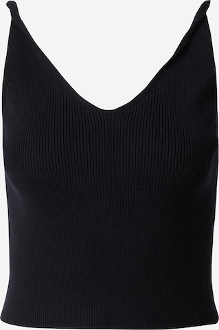 ABOUT YOU x Toni Garrn Knitted Top 'Alexis' in Black: front