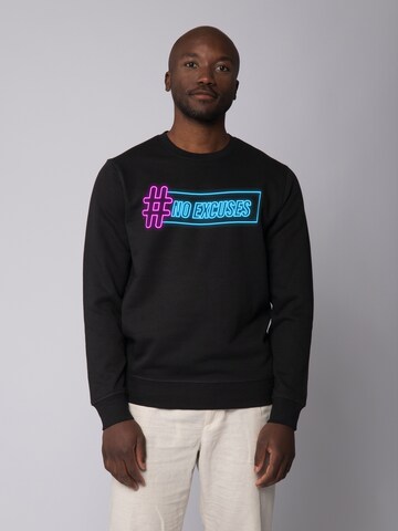 Felpa ' No Excuses ' di Watapparel in nero: frontale