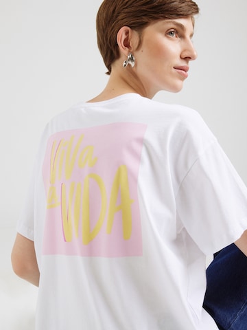 PIECES Oversized Shirt 'PCALIFI FASTTRACK' in White