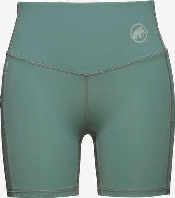 MAMMUT Skinny Workout Pants 'Massone' in Green: front