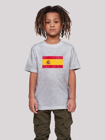 T-Shirt 'Spanien Flagge' F4NT4STIC en gris : devant