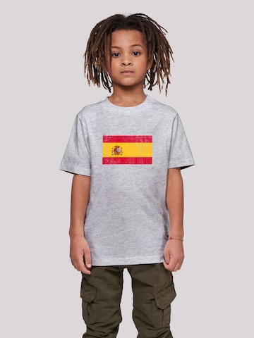 F4NT4STIC Shirt 'Spanien Flagge' in Grijs: voorkant