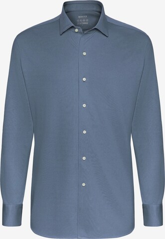 Boggi Milano Regular fit Overhemd in Blauw: voorkant