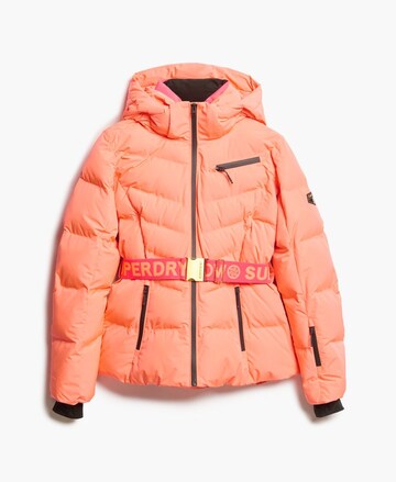 Veste de sport Superdry en orange : devant