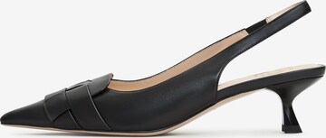 CESARE GASPARI Slingpumps in Schwarz: predná strana