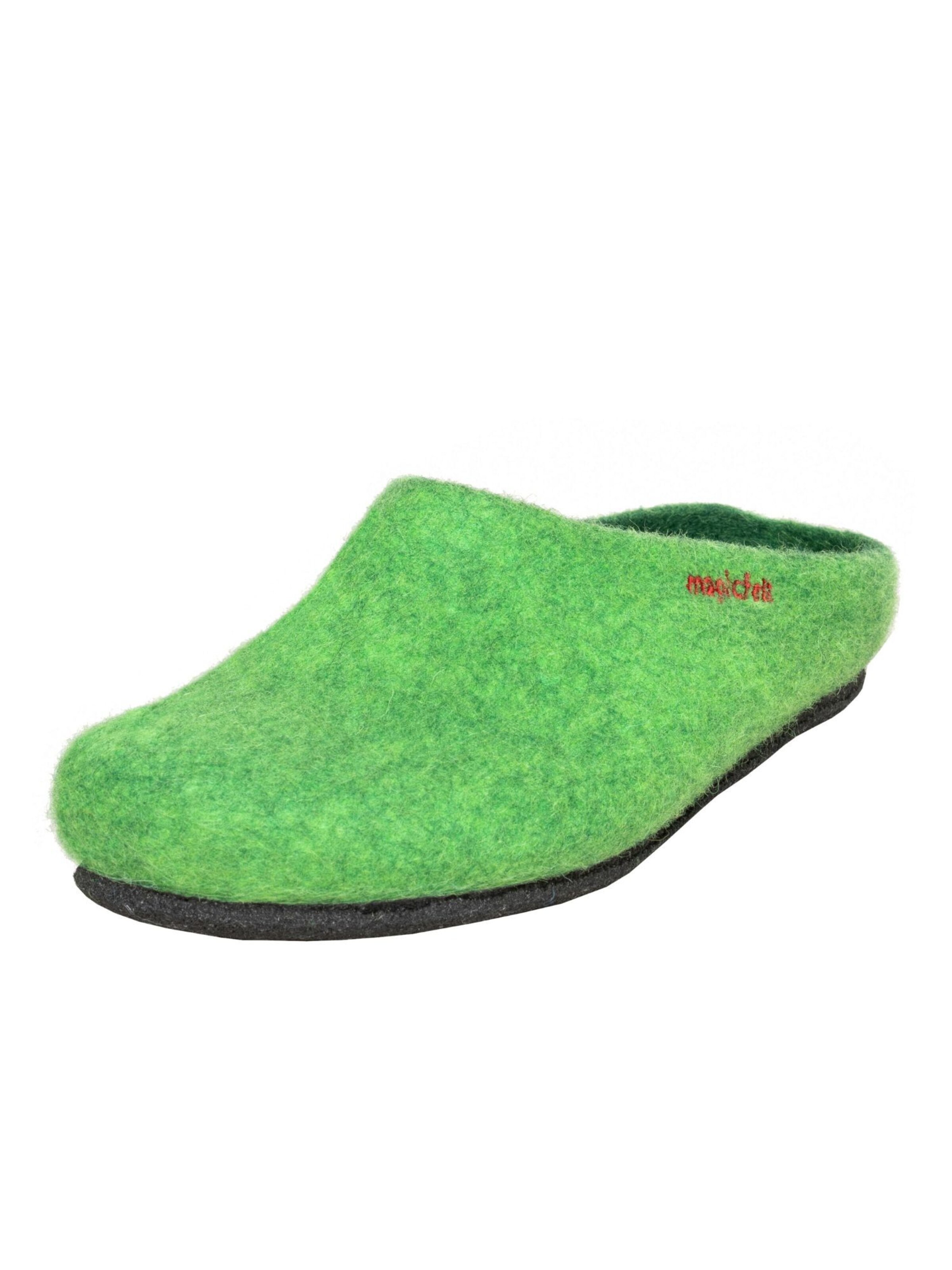 MagicFelt Hausschuh 'Filzpantoffel Magicfelt 709'‌‌‌ in Grün: Vorderseite
