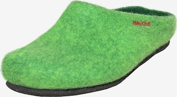MagicFelt Slippers 'Filzpantoffel Magicfelt 709' in Green: front