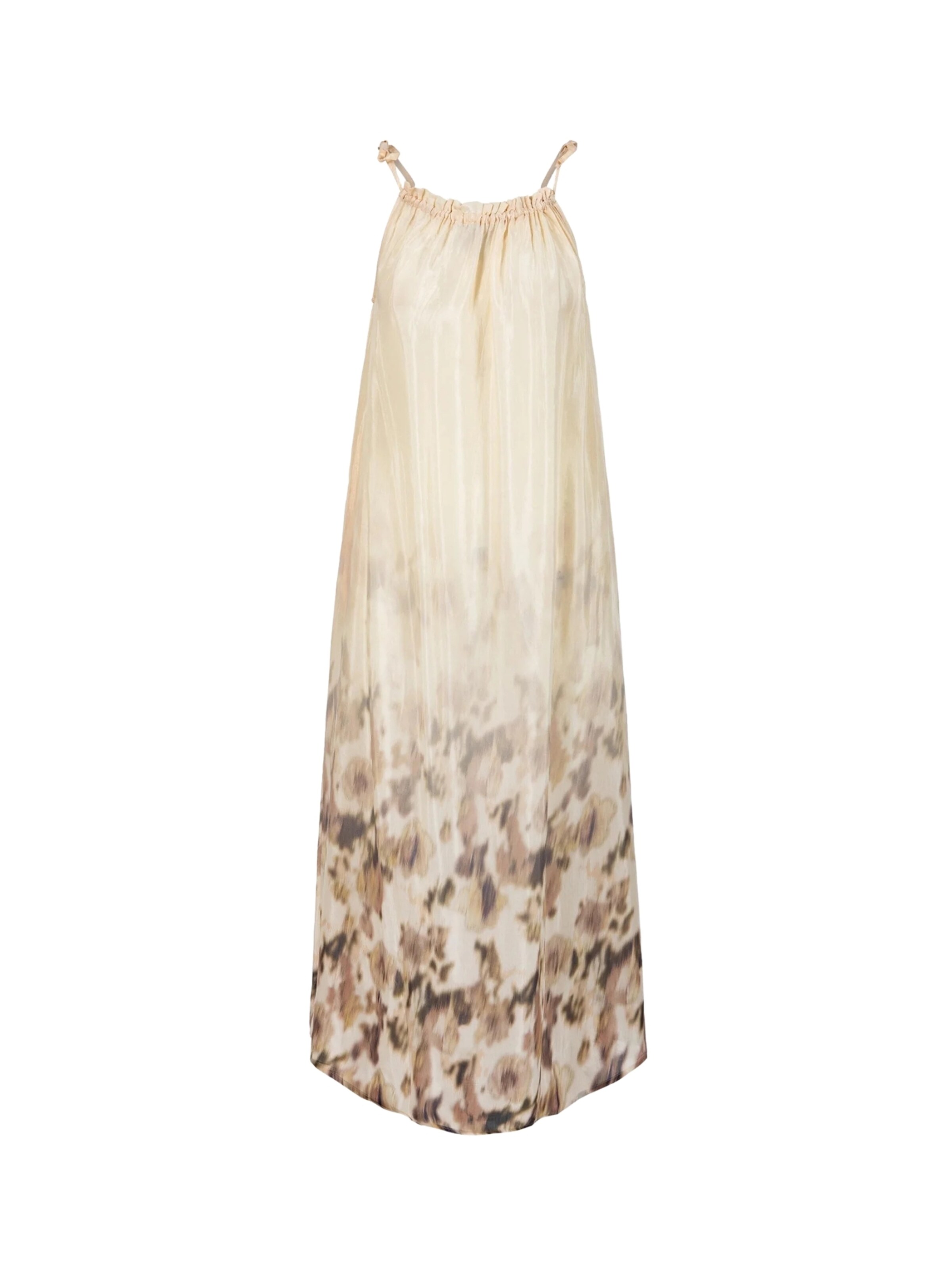 Rochie de vară pe 34 Coster Copenhagen pe maro deschis / verde închis / alb murdar, Vizualizare produs