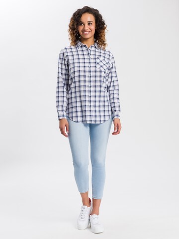 Cross Jeans Bluse in Weiß