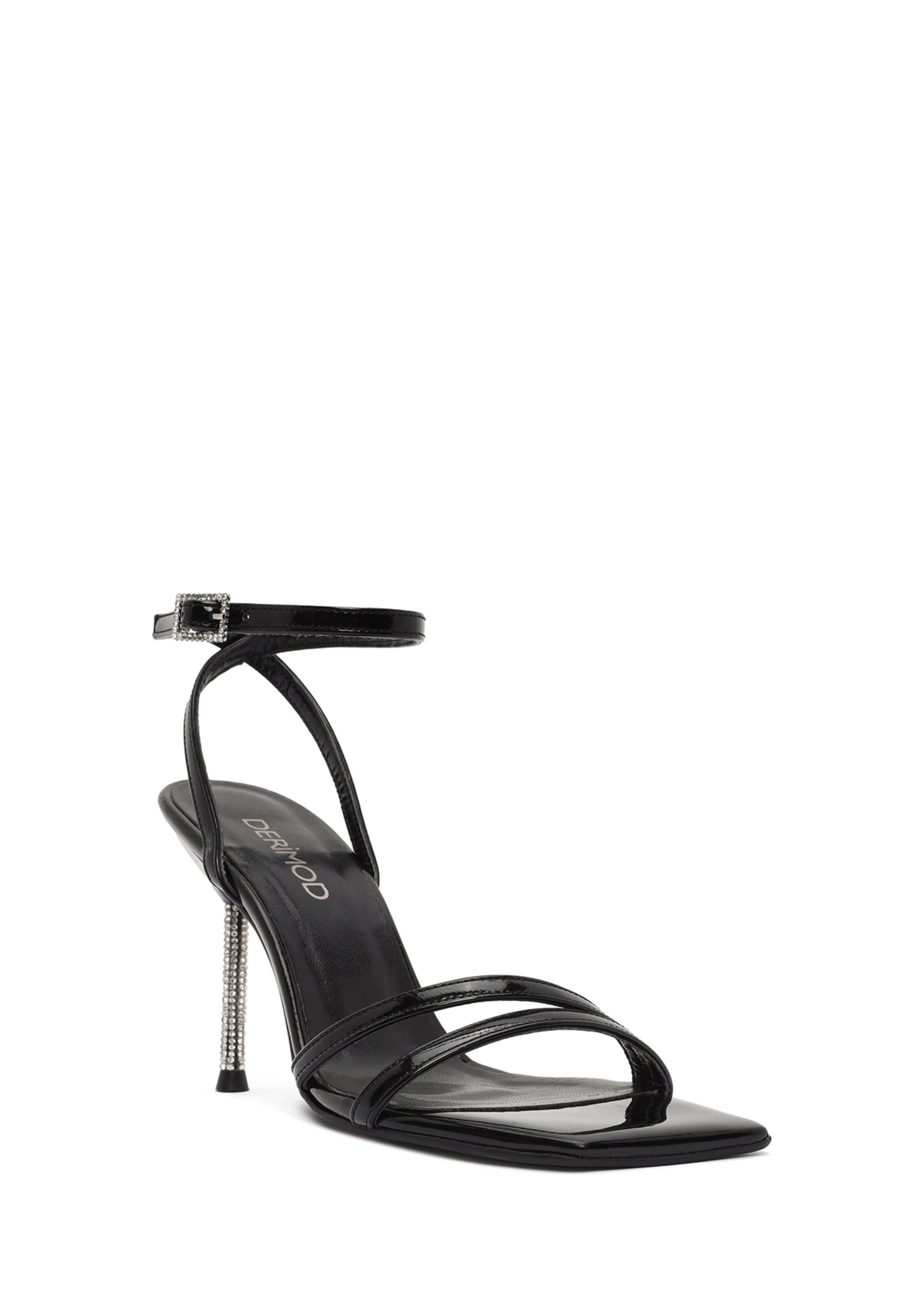 Derimod Riemensandale in Schwarz