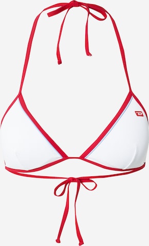 DIESEL Triangel Bikinitop 'CALYPSOS' in Wit: voorkant