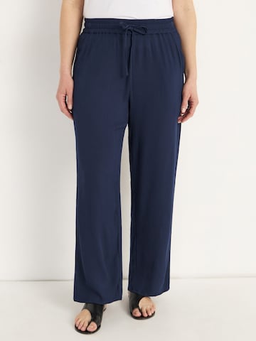 Cellbes of Sweden Wide leg Broek in Blauw: voorkant