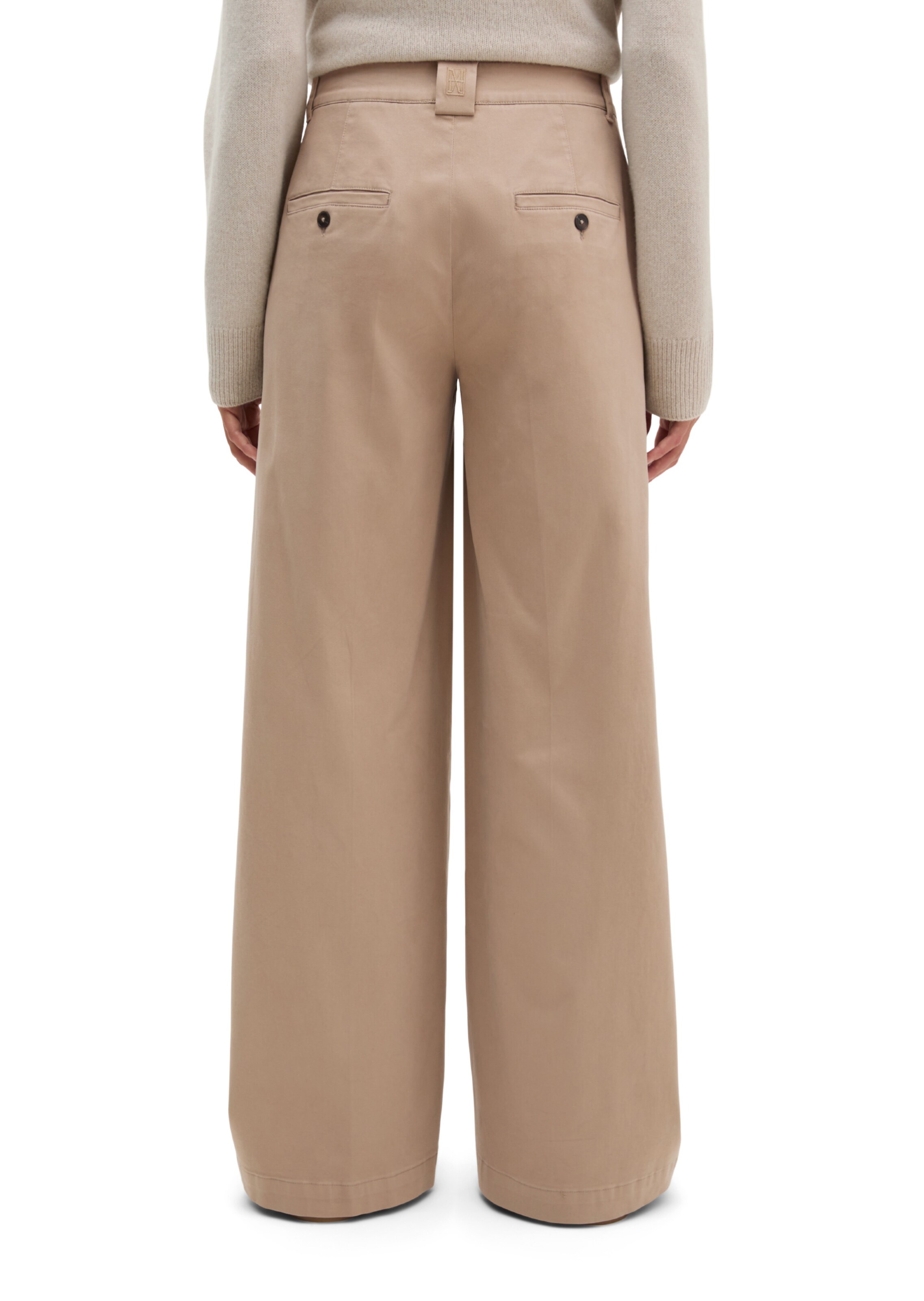 Marc O'Polo Wide leg Trousers 'Margo' in Beige