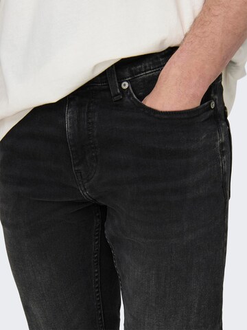 Only & Sons - Skinny Vaquero 'Warp' en negro